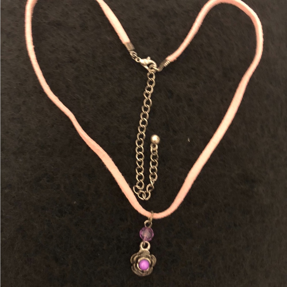 Y2K choker pink cord never worn